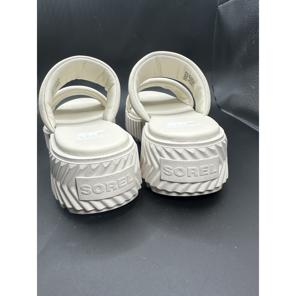 Sorel Womens Size 8.5 ONA Streetworks Slide White Platform Slip On Sandals Shoes - Picture 5 of 9